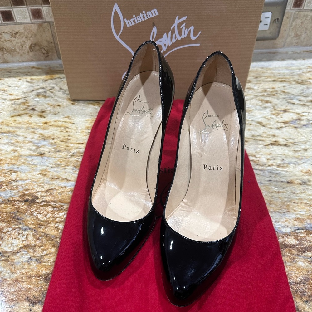 Christian Louboutin Black Patent Leather Heels